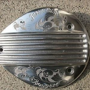 IC S & S Luftfilter Cover Ribbed graviert